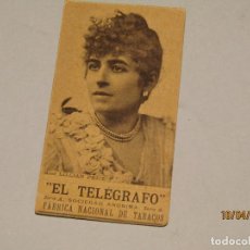 Coleccionismo: ANTIGUA FOTOTÍPIA MISS LILLIAN PRICE DE EL TELÉGRAFO S.A. FABRICA NACIONAL DE TABACOS AÑO 1900-20S.