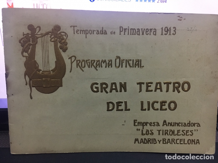 Coleccionismo: Programa Oficial Gran Teatro Del Liceo 1931 - Foto 1