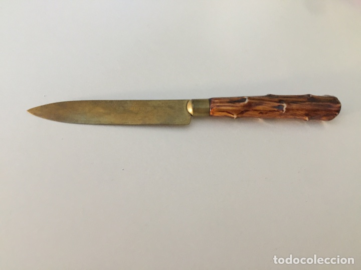 Coleccionismo: Cuchillo abrecarta de bronce . - Foto 1