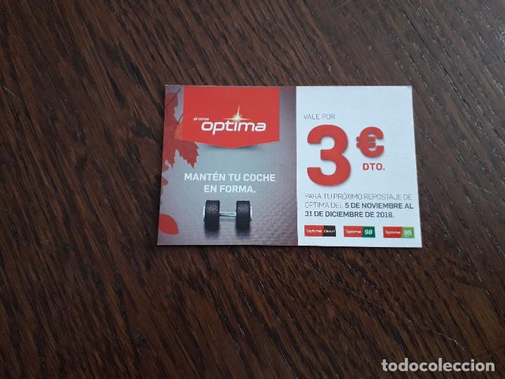 Collecting paper: tarjeta vale para descuento en combustible en cepsa &oacute;ptima, 3 euros.