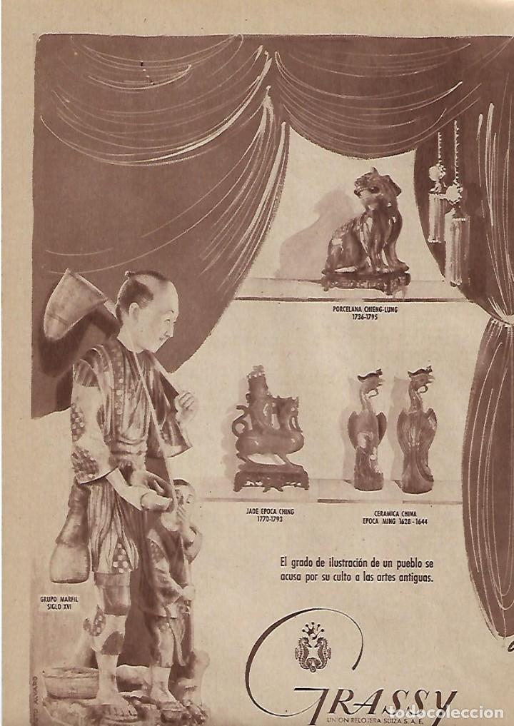 Sammelleidenschaft Papier: A&Ntilde;O 1955 RECORTE PRENSA PUBLICIDAD GRASSY RELOJ RELOJERIA DE LUJO FIGURAS ARTES ANTIGUAS
