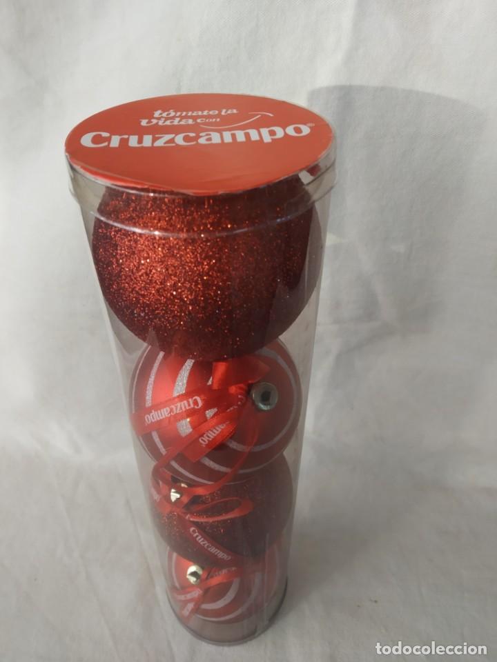 Coleccionismo: BOLAS NAVIDAD CERVEZA CRUZCAMPO - ADORNOS