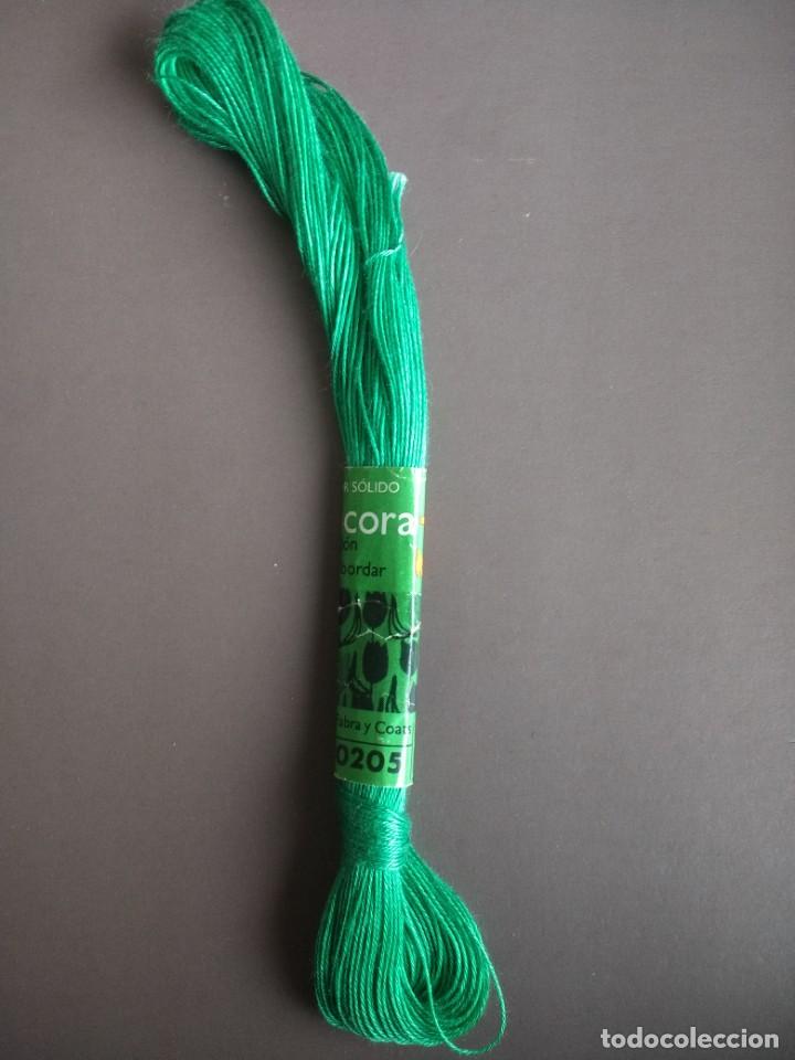 Sammeln: ANTIGUA MADEJA HILO PARA BORDAR &laquo;&Aacute;NCORA&raquo; COLOR VERDE N&ordm; 205