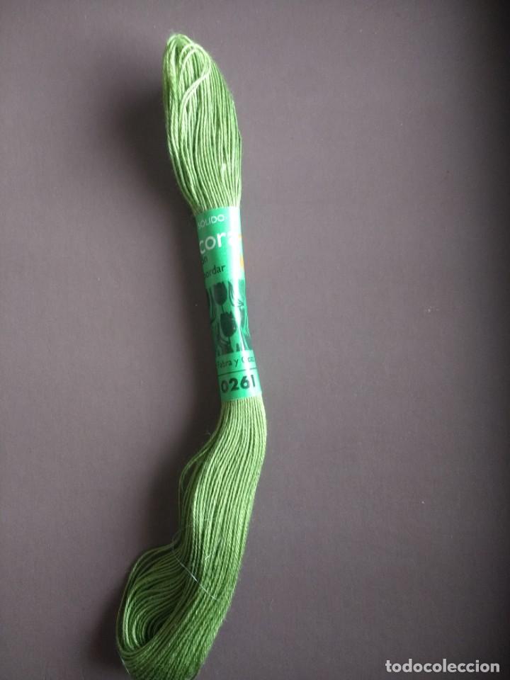Sammeln: ANTIGUA MADEJA HILO PARA BORDAR &laquo;&Aacute;NCORA&raquo; COLOR VERDE N&ordm; 261