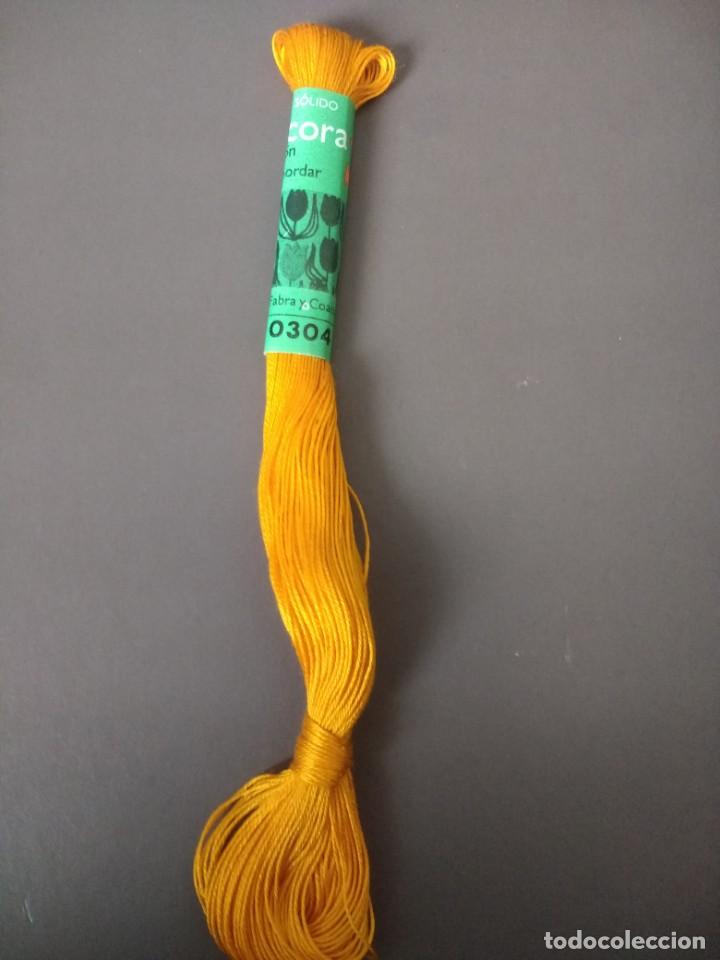 Sammeln: ANTIGUA MADEJA HILO PARA BORDAR &laquo;&Aacute;NCORA&raquo; COLOR NARANJA N&ordm; 304
