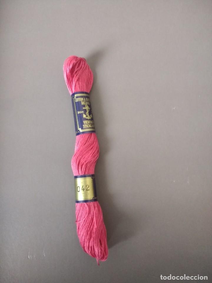 Collectionnisme: ANTIGUA MADEJA HILO PARA BORDAR &laquo;&Aacute;NCORA&raquo; COLOR BURDEOS N&ordm; 42