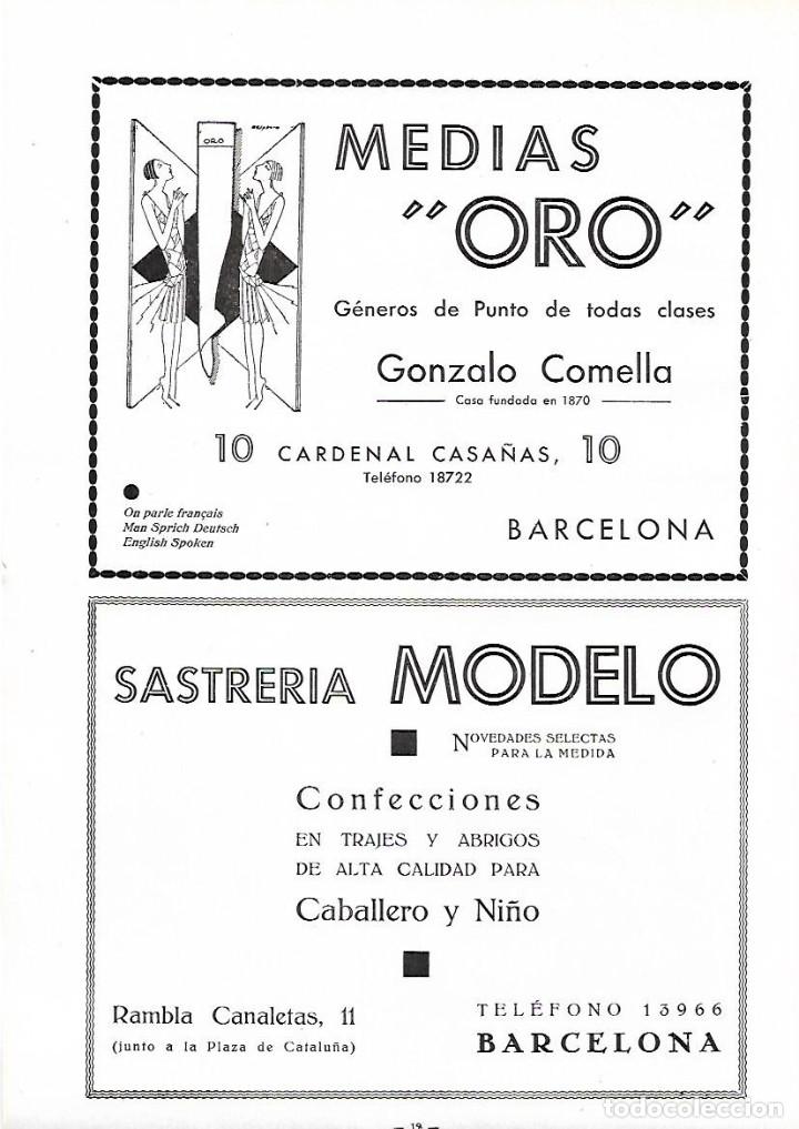 Colecionismo: A&Ntilde;O 1934-35 RECORTE PRENSA PUBLICIDAD SASTRERIA MODELO CONFECCION TRAJES CABALLERO NI&Ntilde;O BARCELONA