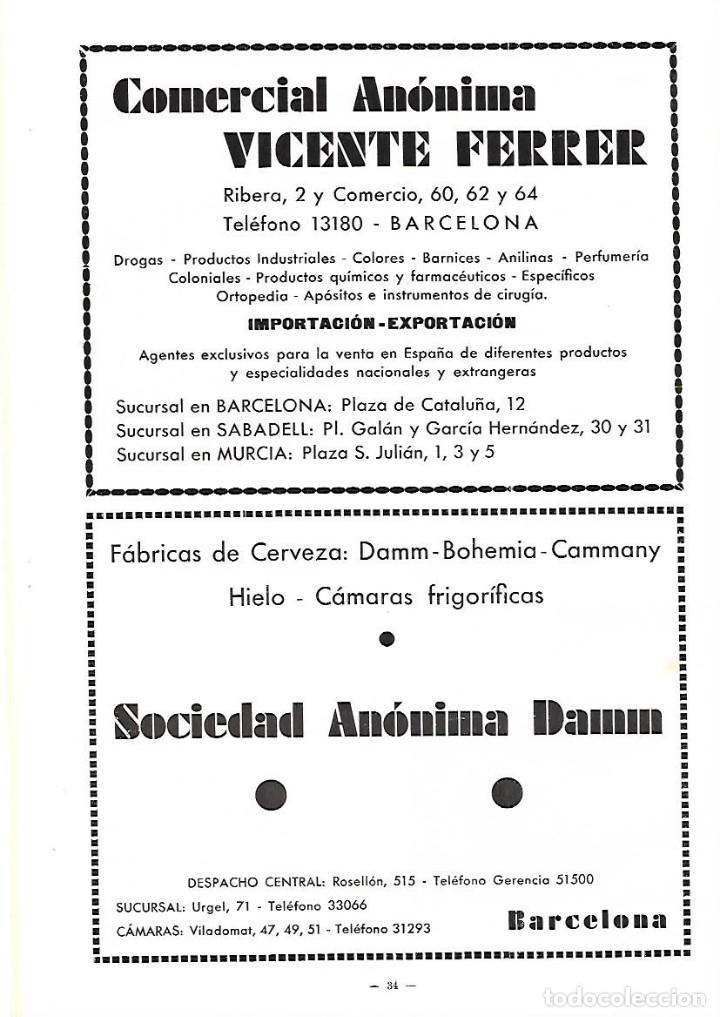 Colecionismo: A&Ntilde;O 1934-35 RECORTE PRENSA PUBLICIDAD COMERCIAL ANONIMA VICENTE FERRER IMPORTACION EXPORTACION BCNA