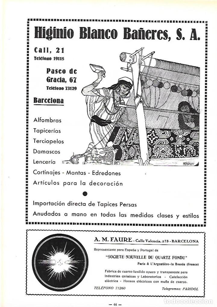 Colecionismo: A&Ntilde;O 1934-35 RECORTE PRENSA PUBLICIDAD A M FAURE CUARZO FUNDIDO BCNA SOCIETE NOUVELLE DU QUARTZ FONDU