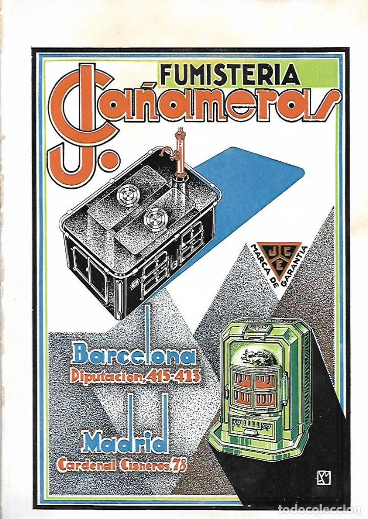 Collectionnisme: A&Ntilde;O 1934-35 RECORTE PRENSA PUBLICIDAD FUMISTERIA J CA&Ntilde;AMERAS BARCELONA MADRID
