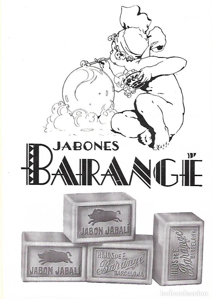 Collectionnisme: A&Ntilde;O 1934-35 RECORTE PRENSA PUBLICIDAD JABONES BARANGE JABON JABALI BARCELONA