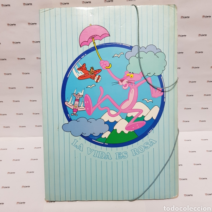 Coleccionismo: Carpeta clasificadora PANTERA ROSA la vida es rosa. a&ntilde;o 1983