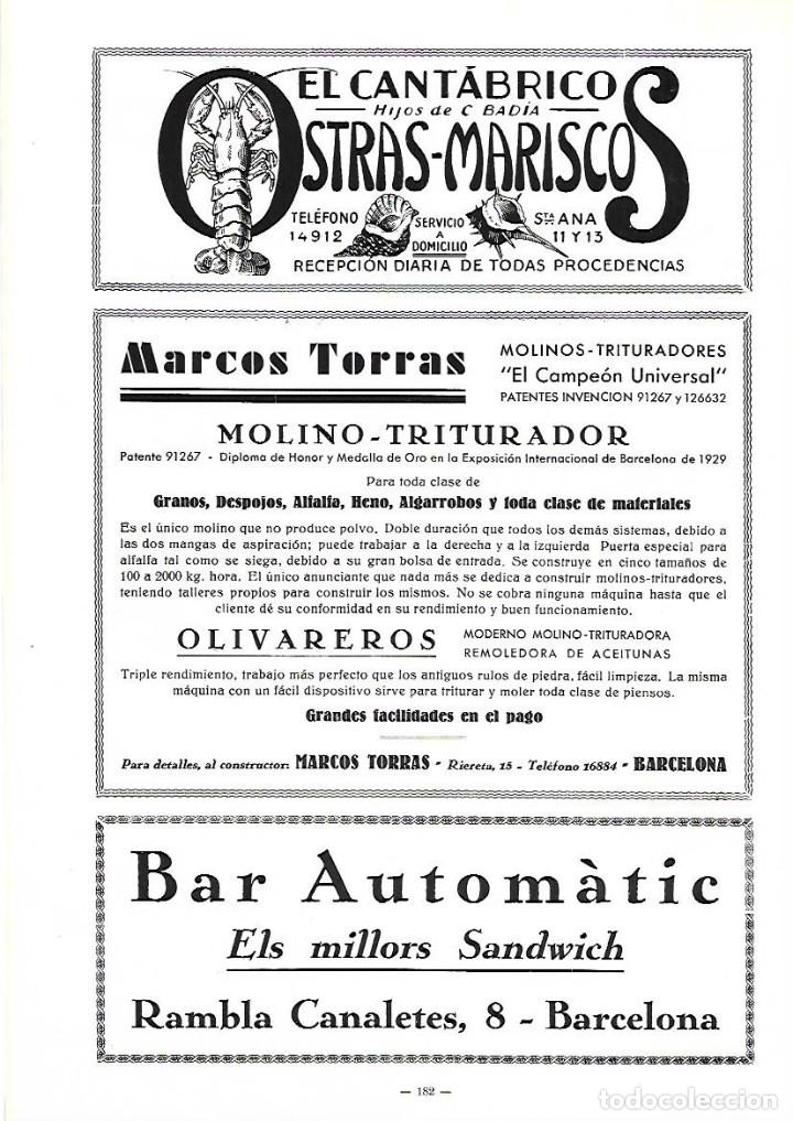 Coleccionismo: A&Ntilde;O 1934-35 PUBLICIDAD EL CANTABRICO HIJOS C BADIA OSTRAS MARISCOS BAR AUTOMATIC SANDWICH BCNA