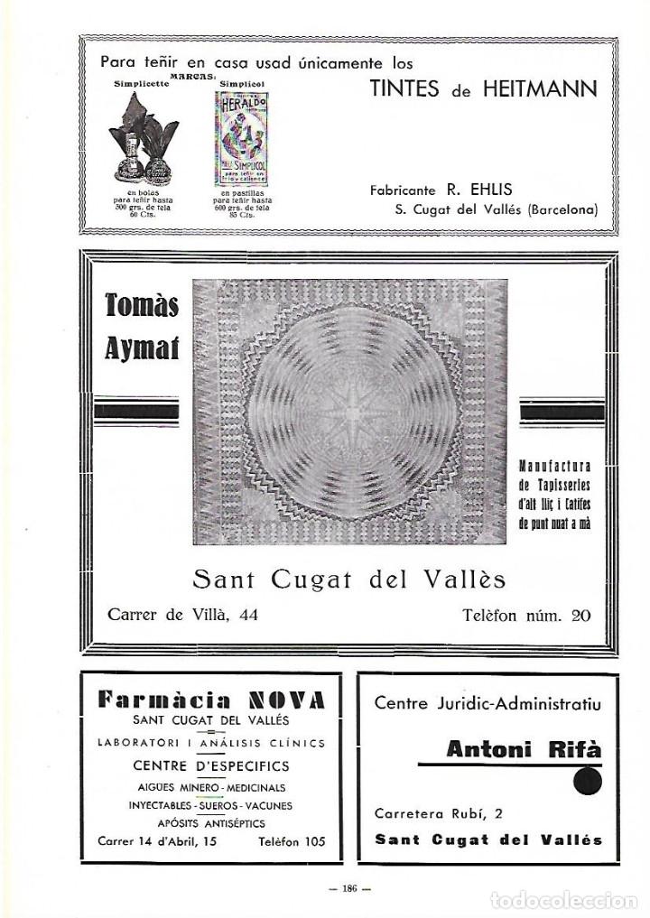 Colecionismo: A&Ntilde;O 1934-35 PUBLICIDAD TOMAS AYMAT SANT CUGAT DEL VALLES TAPICERIAS ALFOMBRAS