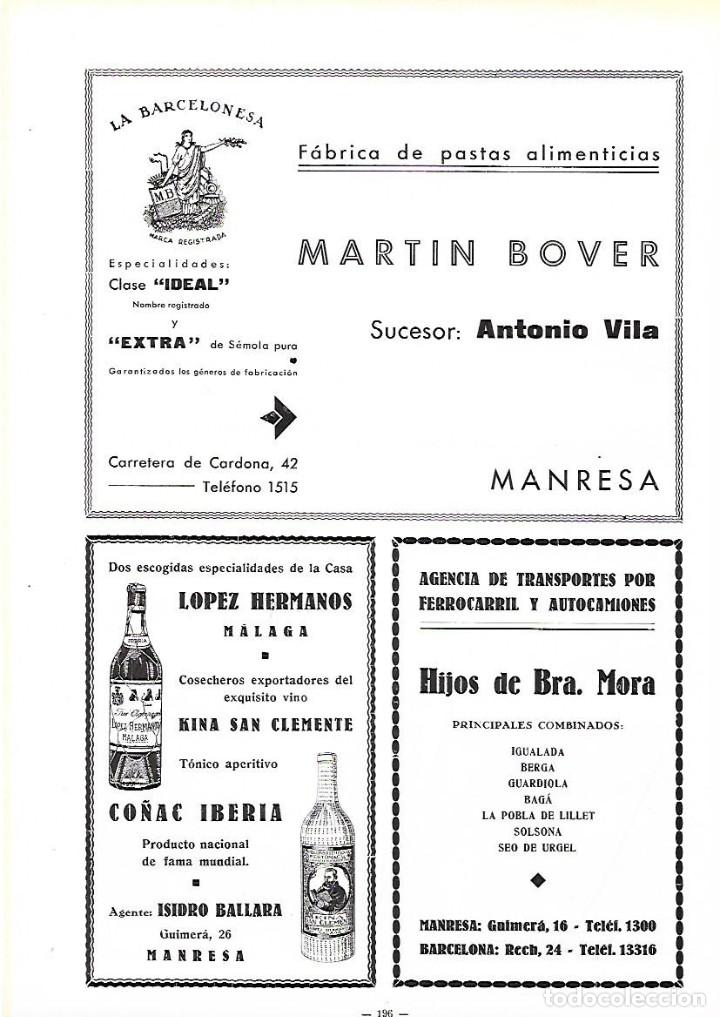 Colecionismo: A&Ntilde;O 1934-35 RECORTE PRENSA PUBLICIDAD FABRICA PASTA IDEAL EXTRA MARTIN BOVER ANTONIO VILA MANRESA