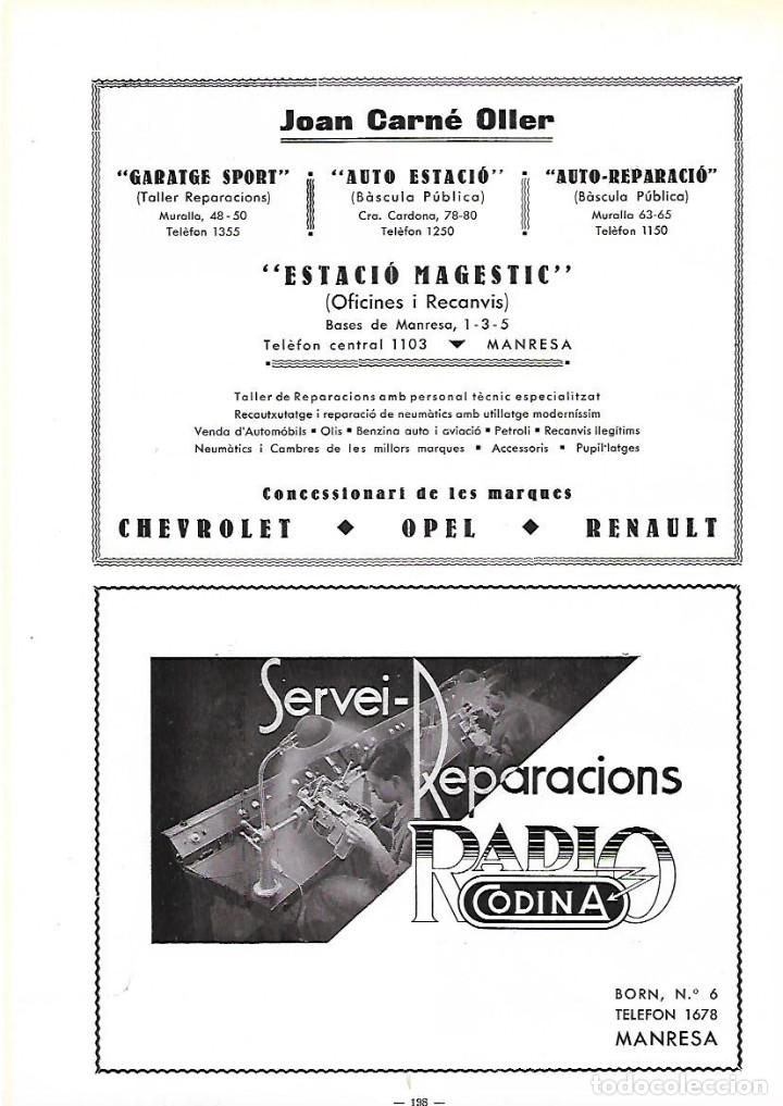 Coleccionismo: A&Ntilde;O 1934-35 RECORTE PRENSA PUBLICIDAD RADIO CODINA MANRESA SERVEI REPARACIONS SERVICIO REPARACIONES