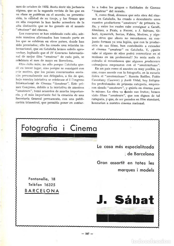 Coleccionismo: A&Ntilde;O 1934-35 RECORTE PRENSA PUBLICIDAD FOTOGRAFIA CINEMA J SABAT BARCELONA