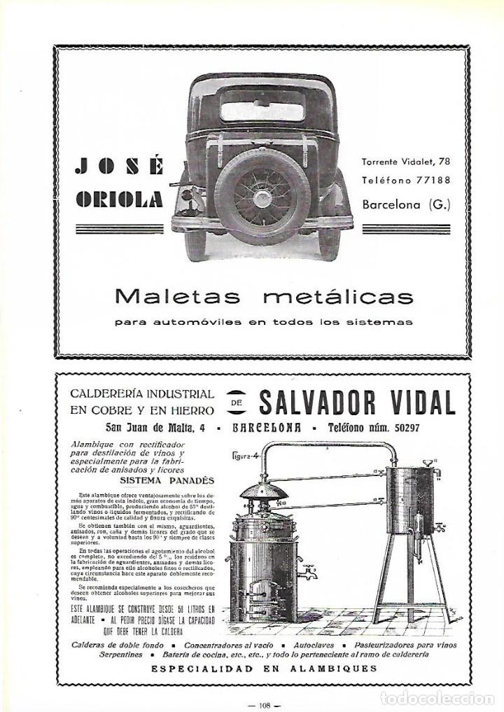 Colecionismo: A&Ntilde;O 1934-35 PUBLICIDAD SALVADOR VIDAL CALDERERIA INDUSTRIAL COBRE HIERRO ALAMBIQUES BARCELONA