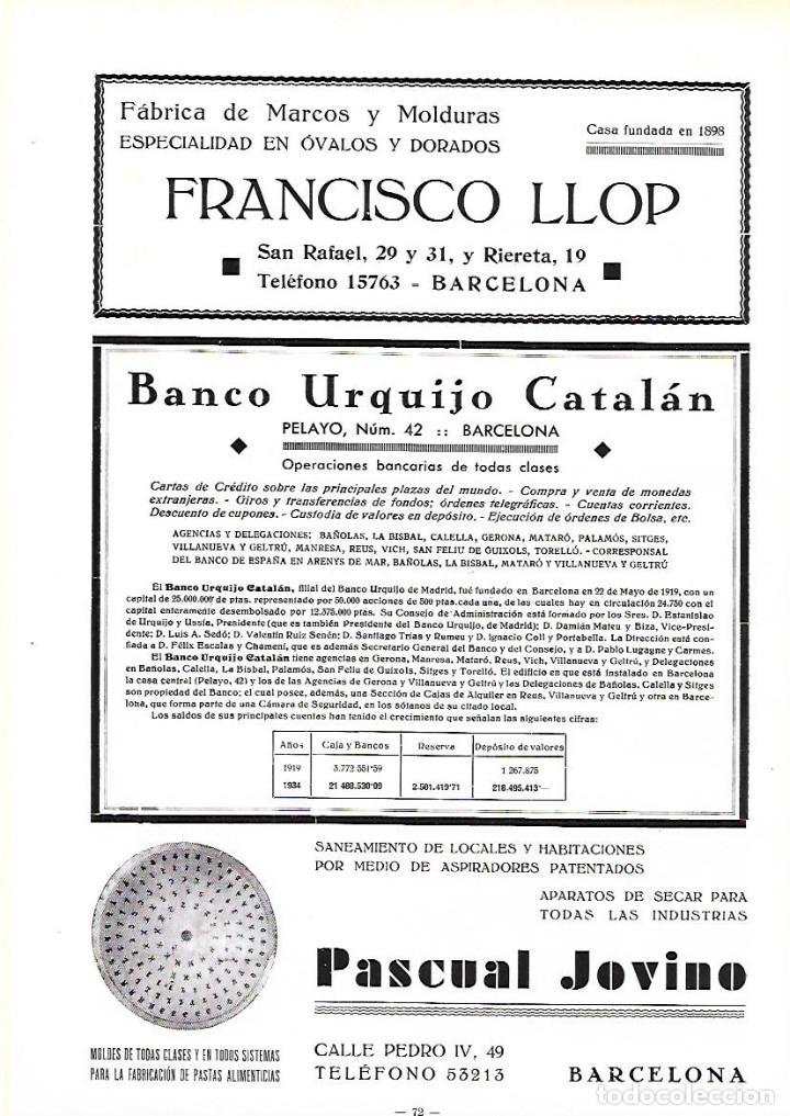 Coleccionismo: A&Ntilde;O 1934-35 PUBLICIDAD FABRICA MARCOS MOLDURAS FRANCISCO LLOP  PASCUAL JOVINO SANEAMIENTO ASPIRADOR