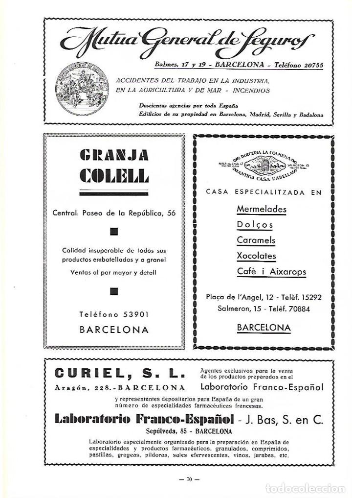 Colecionismo: A&Ntilde;O 1934-35 RECORTE PRENSA PUBLICIDAD DOLCERIA LA COLMENA ANTIGA CASA L'ABELLA DULCES CHOCOLATE