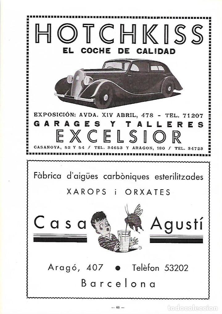 Colecionismo: A&Ntilde;O 1934-35 PUBLICIDAD CASA AGUSTI XAROPS ORXATES JARABE HORCHATA FABRICA AGUAS CARBONICAS