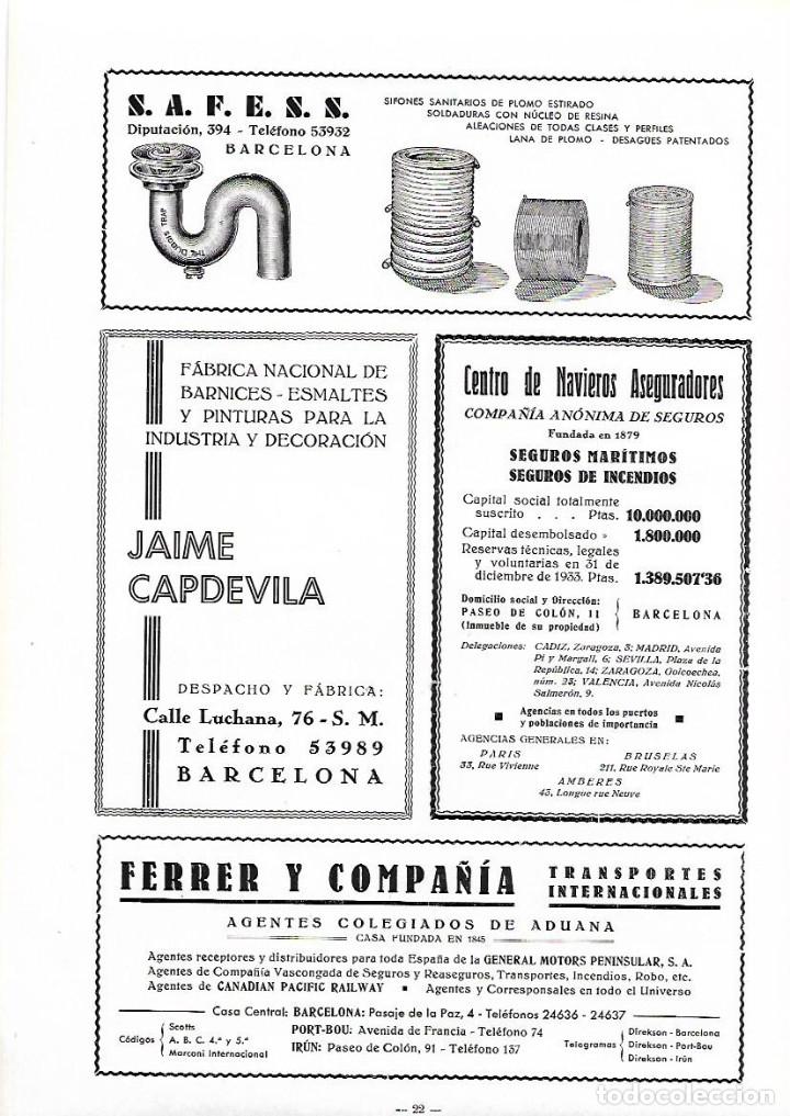 Colecionismo: A&Ntilde;O 1934-35 PUBLICIDAD JAIME CAPDEVILA FABRICA PINTURAS BARNICES FERRER Y COMPA&Ntilde;IA TRANSPORTES