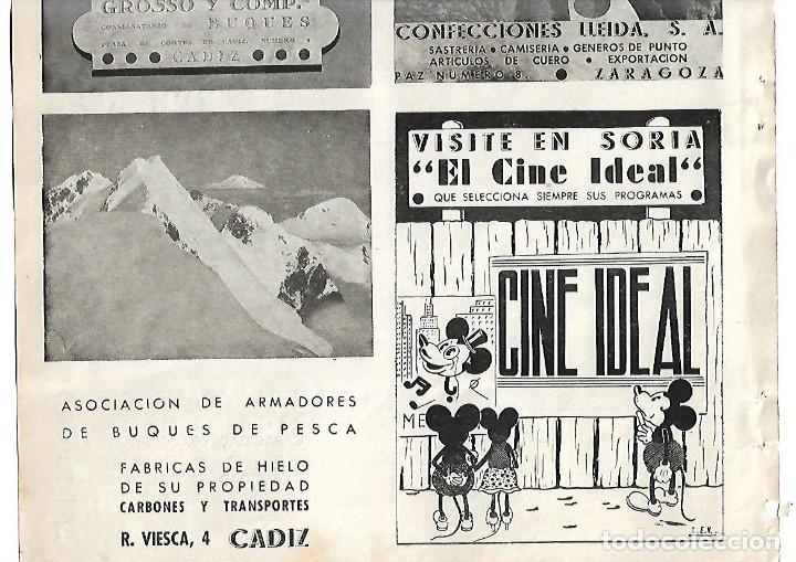 Coleccionismo: A&Ntilde;O 1938 GUERRA CIVIL PUBLICIDAD SORIA CINE IDEAL CADIZ ASOCIACION ARMADORES BUQUES DE PESCA