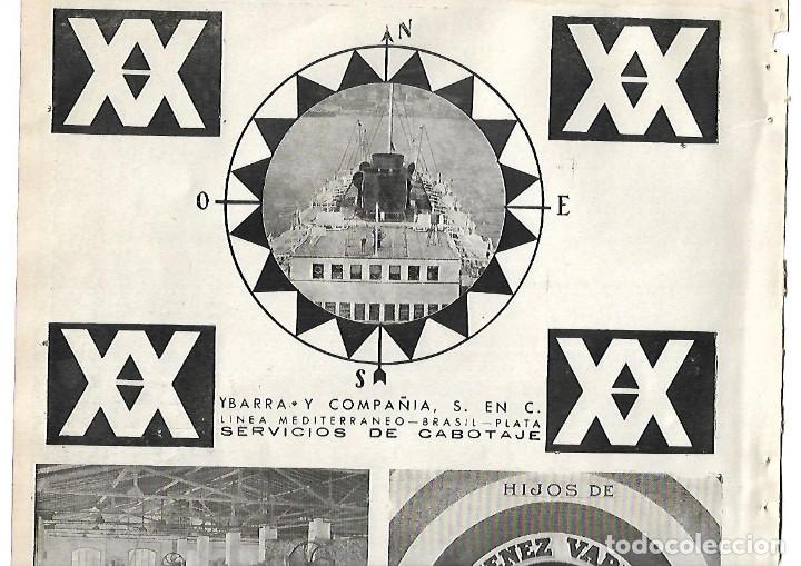 Coleccionismo: A&Ntilde;O 1938 GUERRA CIVIL PUBLICIDAD YBARRA Y COMPA&Ntilde;IA CABOTAJE TRANSPORTES NAVEGACION MARITIMA