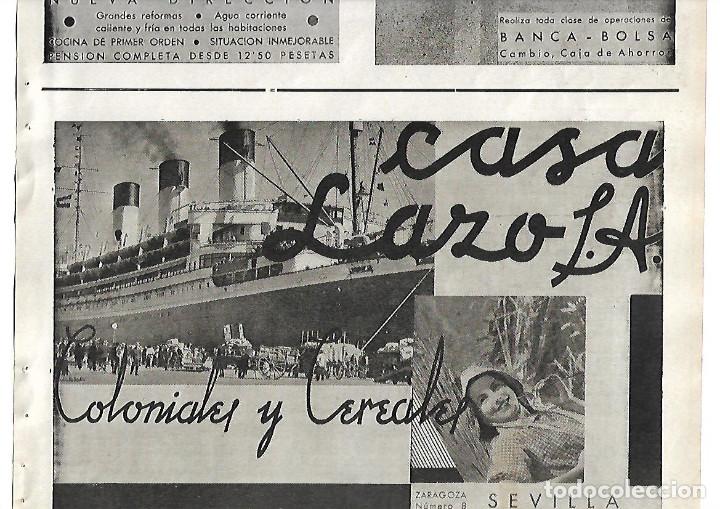 Sammelleidenschaft Papier: A&Ntilde;O 1938 GUERRA CIVIL PUBLICIDAD CASA LAZO SEVILLA COLONIALES Y CEREALES