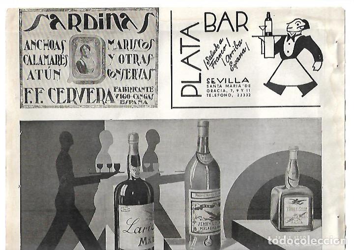 Sammelleidenschaft Papier: A&Ntilde;O 1938 GUERRA CIVIL PUBLICIDAD CONSERVAS SARDINAS CERVERA VIGO CANGAS BAR PLATA SEVILLA
