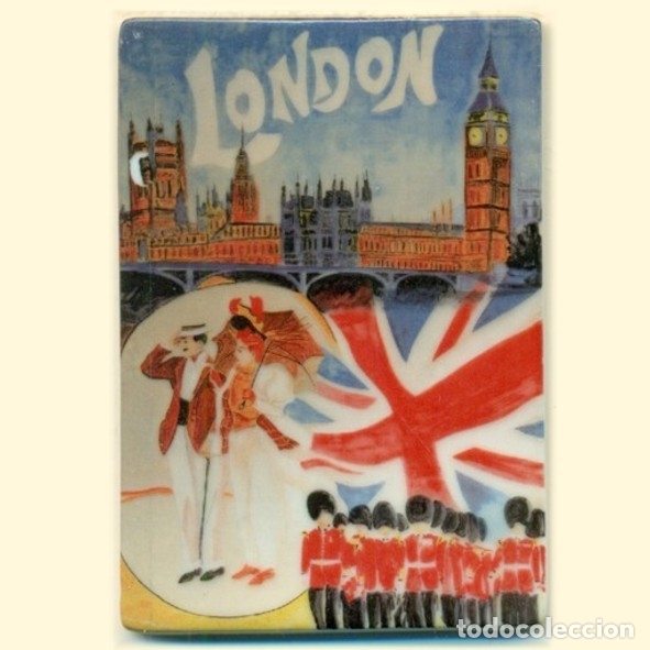 Coleccionismo: IMAN PORCELANA NEVERA - LONDRES - Foto 1