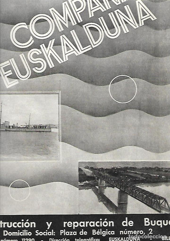 Sammelleidenschaft Papier: A&Ntilde;O 1938 GUERRA CIVIL PUBLICIDAD COMPA&Ntilde;IA EUSKALDUNA BILBAO CONSTRUCCION REPARACION BUQUES