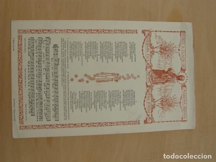 Coleccionismo: Goig - gozo a N&ordf; S&ordf; de Madona Bruna, (Montserrat), Igualada, a&ntilde;o 1962.