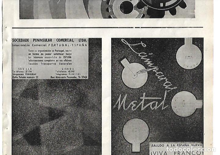 Sammelleidenschaft Papier: A&Ntilde;O 1938 GUERRA CIVIL PUBLICIDAD LAMPARAS METAL SALUDO FRANQUISTA VIVA FRANCO
