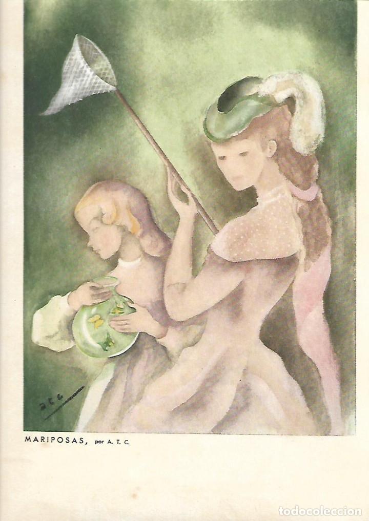 Coleccionismo: A&Ntilde;O 1938 RECORTE PRENSA DIBUJO A COLOR LAMINA REPRODUCCION MARIPOSAS POR A.T.C. ATC