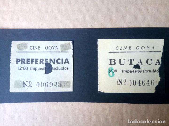 Collectionnisme: ENTRADAS DE CINE, CINE GOYA, PREFERENCIA Y BUTACA