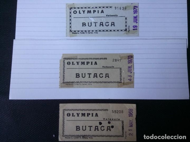 Collectionnisme: ENTRADAS DE CINE, OLYMPIA, BUTACA, 1968,1970 Y*1973