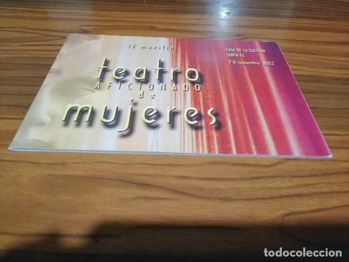Sammelleidenschaft Papier: PROGRAMA-CAT&Aacute;LOGO. IV MUESTRA TEATRO DE AFICIONADO DE MUJERES. SANTA FE. 2002. GRAPA. DIFICIL