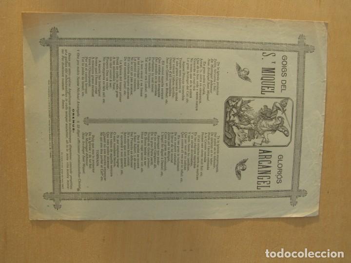 Coleccionismo: Goig - gozo al Arcangel San Miguel, impreso en Olot, a&ntilde;o 1946, reimpresi&oacute;n de uno de 1897 .
