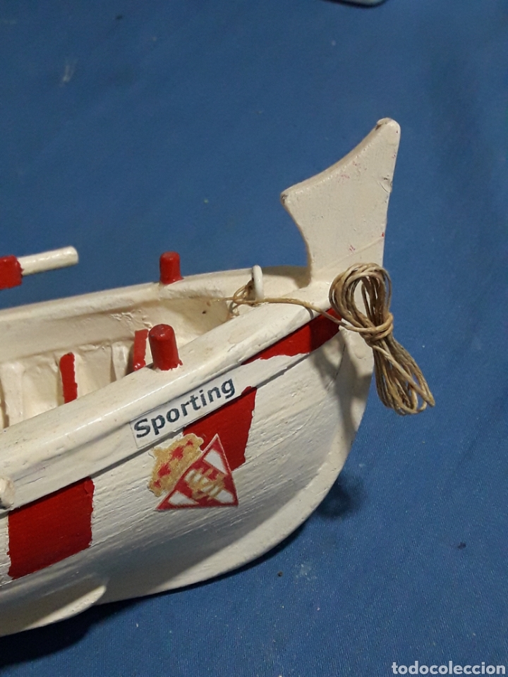 Coleccionismo: BARQUITA DE MADERA SPORTING 22CM - Foto 2