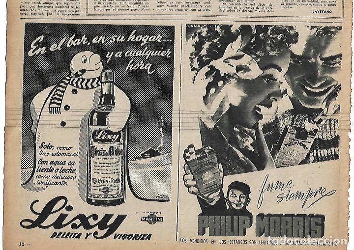 Collectionnisme: A&Ntilde;O 1955 RECORTE PRENSA PUBLICIDAD BEBIDAS LIXY MARTINI TABACO PHILIP MORRIS FUMAR CIGARRILLO