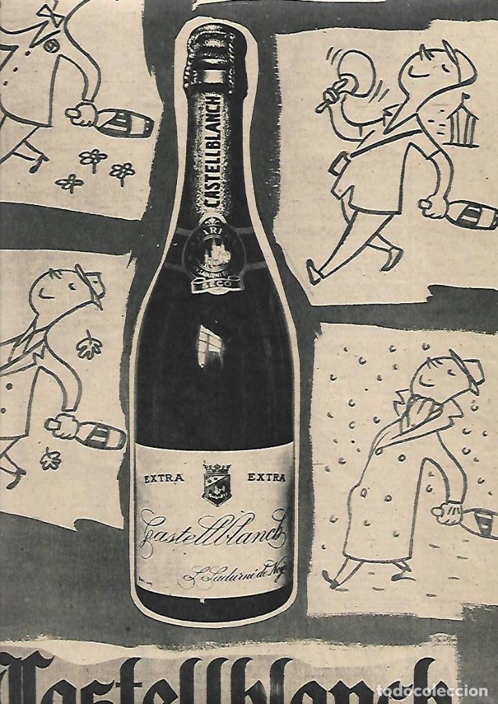 Sammelleidenschaft Papier: A&Ntilde;O 1955 RECORTE PRENSA PUBLICIDAD BEBIDAS CAVA CHAMPAN CASTELLBLANCH