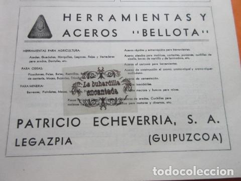 Coleccionismo: PUBLICIDAD 1950 - HERRAMIENTAS Y ACEROS BELLOTA LEGAZPIA