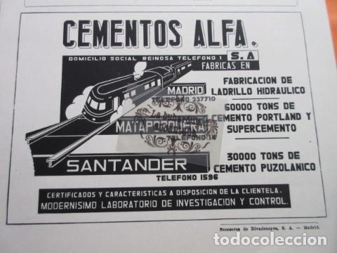 Coleccionismo: PUBLICIDAD 1951 - CEMENTOS ALFA MATAPORQUERA SANTANDER