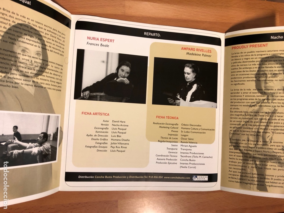 Coleccionismo: Programa teatro la brisa de la vida.amparo rivelles Nuria spert - Foto 2