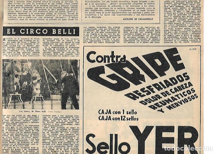 Sammelleidenschaft Papier: A&Ntilde;O 1952 RECORTE PRENSA PUBLICIDAD SELLO YER CONTRA LA GRIPE CALMANTE