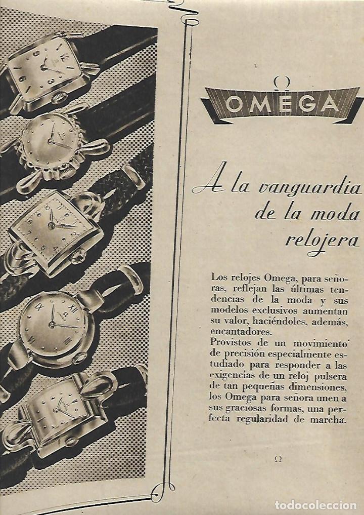 Colecionismo: A&Ntilde;O 1952 RECORTE PRENSA PUBLICIDAD RELOJ OMEGA