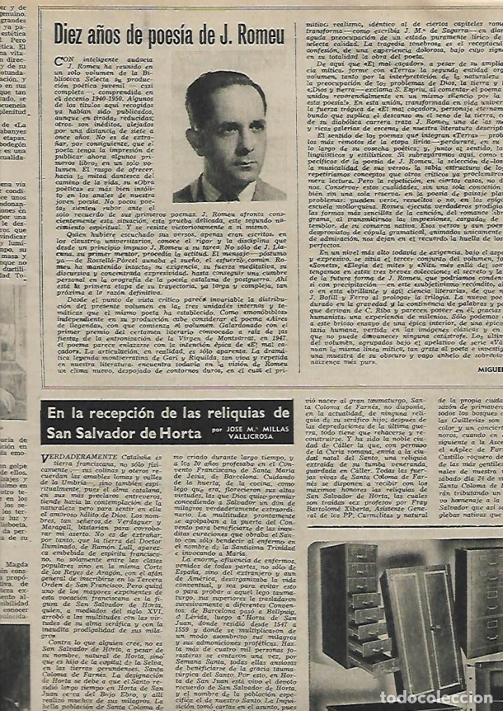 Coleccionismo: A&Ntilde;O 1952 RECORTE PRENSA PUBLICIDAD J ROMEU DIEZ A&Ntilde;OS DE POESIA