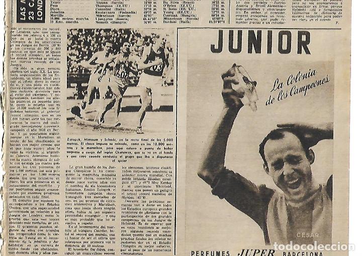 Collectionnisme: A&Ntilde;O 1952 RECORTE PRENSA PUBLICIDAD PERFUMES JUPER FUTBOL BARCELONA CESAR