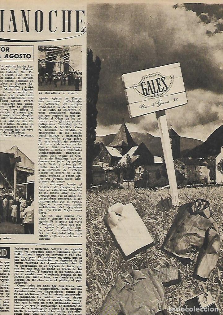 Collectionnisme: A&Ntilde;O 1952 RECORTE PRENSA PUBLICIDAD COMERCIO ALMACENES GALES PASSEIG DE GRACIA BARCELONA MODA